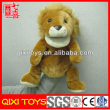 Cute mouth moving animal stuffed plush lion hand puppet